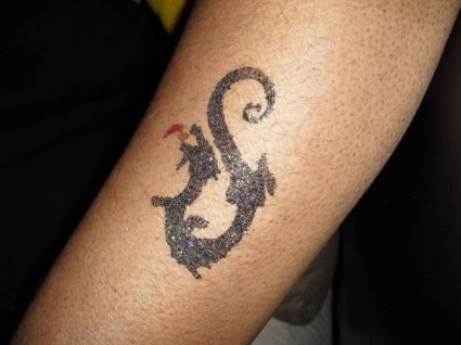 Glitter Dragon Tattoo